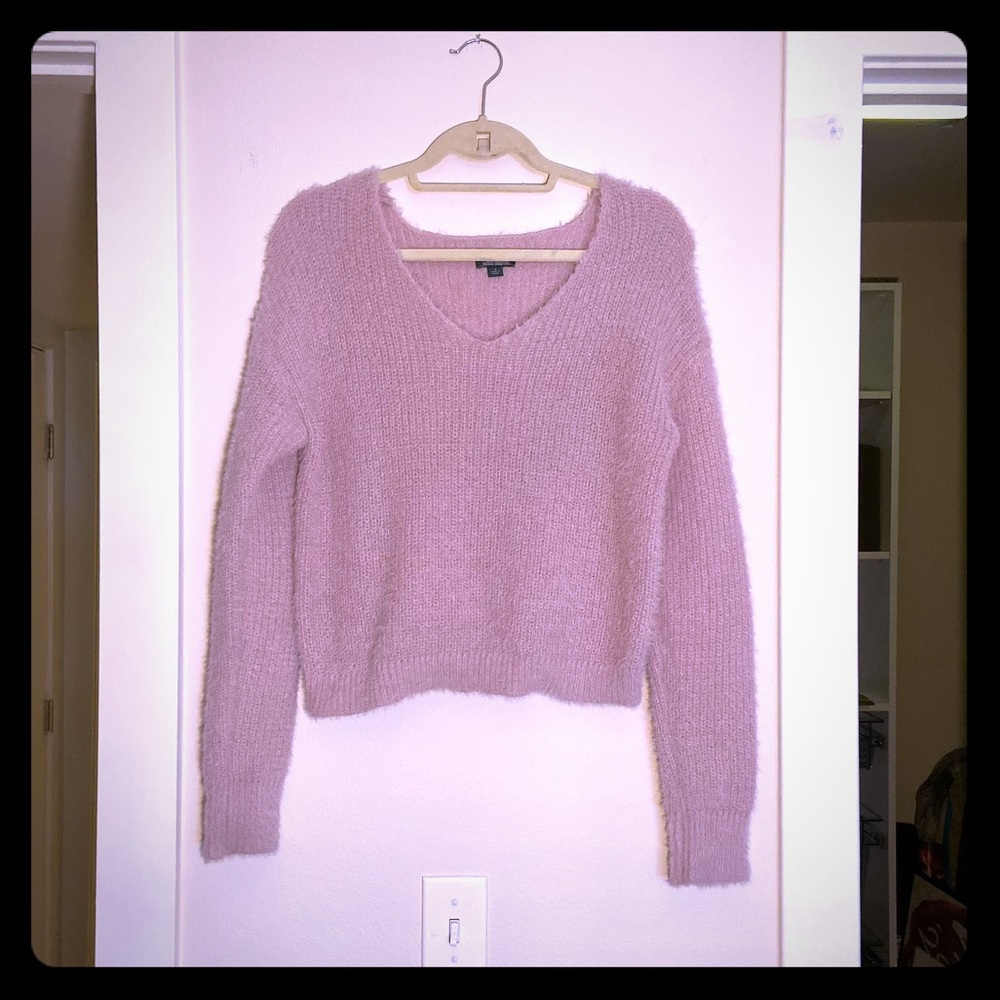 Wild Fable Soft Pink Crop Sweater